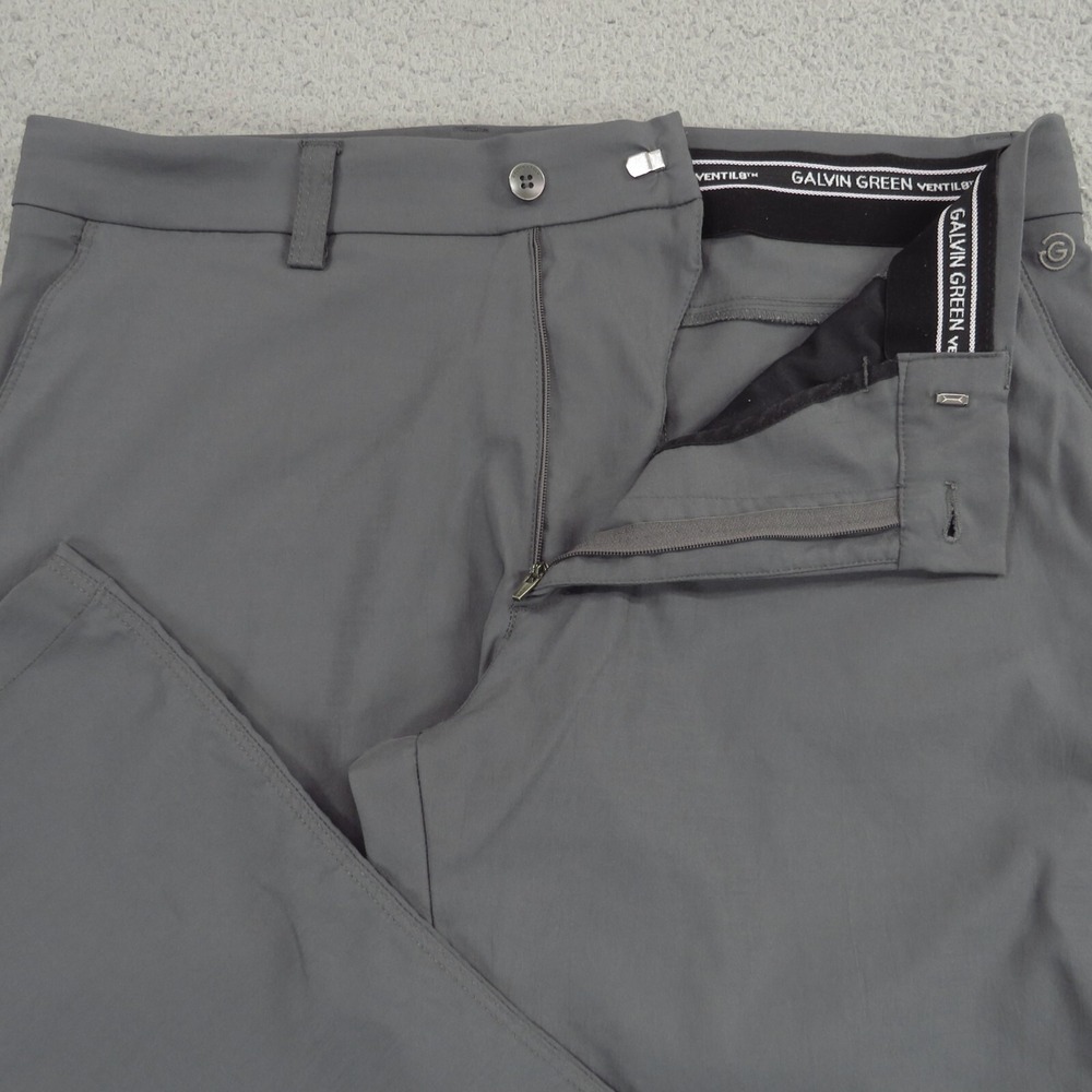 Galvin Green Golf Pants Mens 34x32 Noah Breathable Performance Sharkskin Grey